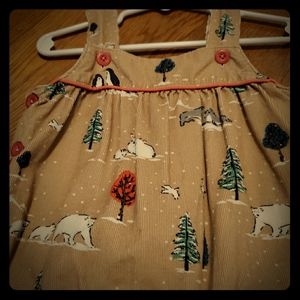 Baby boden winter themed overall 18-24